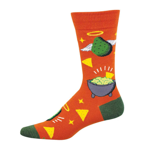 Men's Socksmith Holy Guacamole Cotton Crew Socks - Burnt Orange