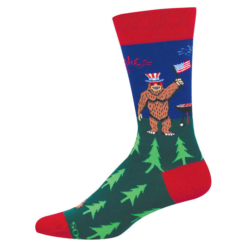 Men's Socksmith Mythically Good BBQ Cotton Crew Socks - Blue