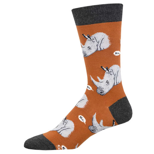 Men's Socksmith Rhino Cotton Crew Socks - Brown