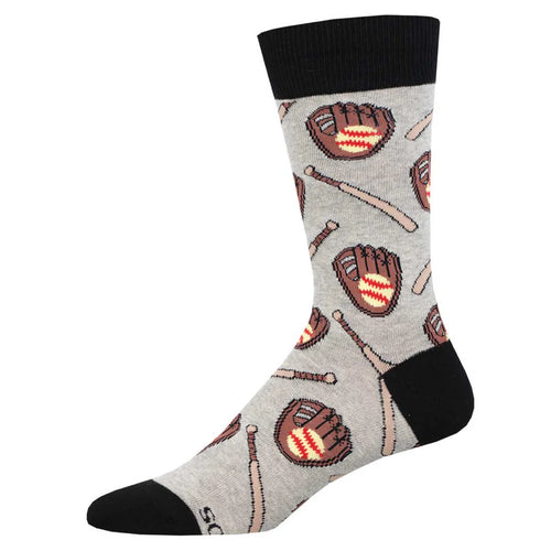 Men's Socksmith Softball League Cotton Crew Socks- Gray Heather