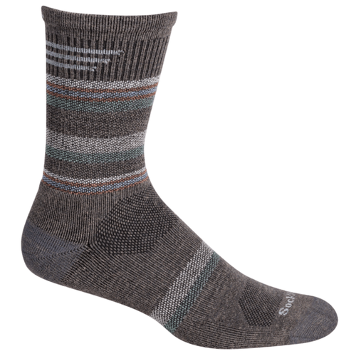 Men's Sockwell Parks Twill Crew Moderate Graduated Compression Socks - Mushroom