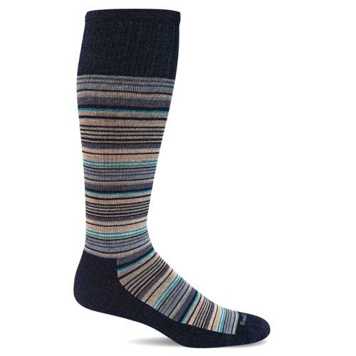 Men's Sockwell Sunset Stripe Graduated Compression Socks - Navy