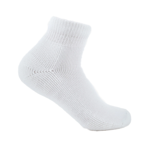 Men's Thorlo Diabetic Moderate Cushion Ankle Socks - White