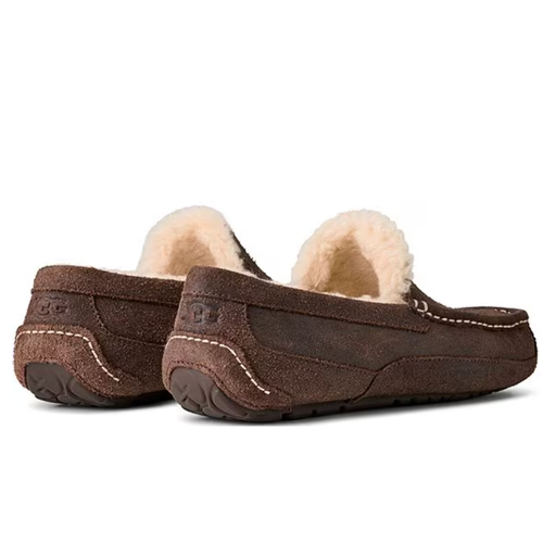 Men's UGG Ascot Leather Distressed Slipper - Dusted Cocoa