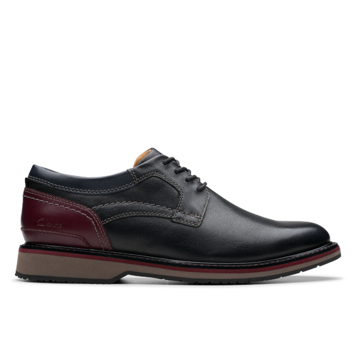 Men's Clarks Monahan Plain - Black Leather
