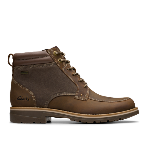 Men's Clarks Morwell Zip Waterproof - Beeswax Leather