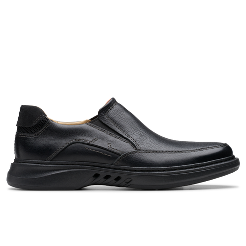 Men's Clarks Un Briley Step - Black Leather