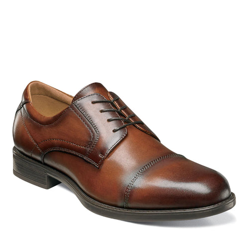 Men's Florsheim Midtown Cap Toe Oxford - Cognac Smooth