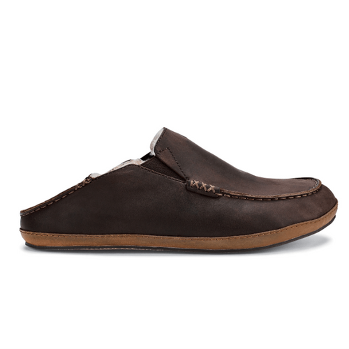 Men’s OluKai Moloā Slipper – Dark Wood