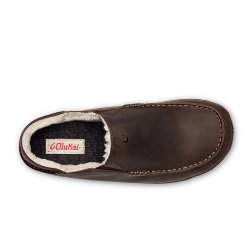 Men’s OluKai Moloā Slipper – Dark Wood
