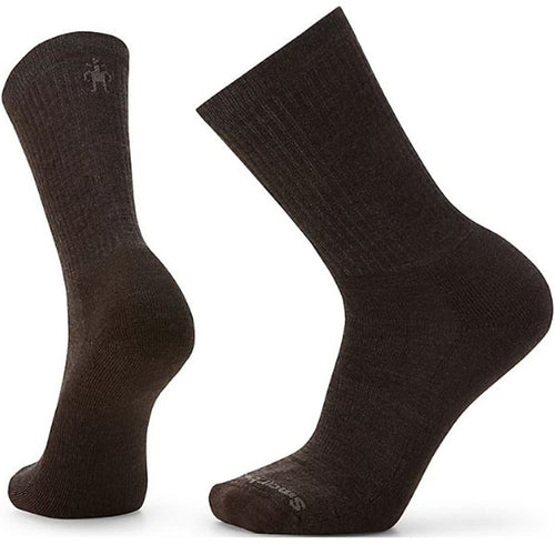 Men's Smartwool Everyday Solid Rib Light Cushion Crew Socks - Chestnut