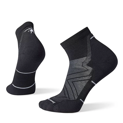 Men's Smartwool Run Targeted Cushion Ankle Socks – Black