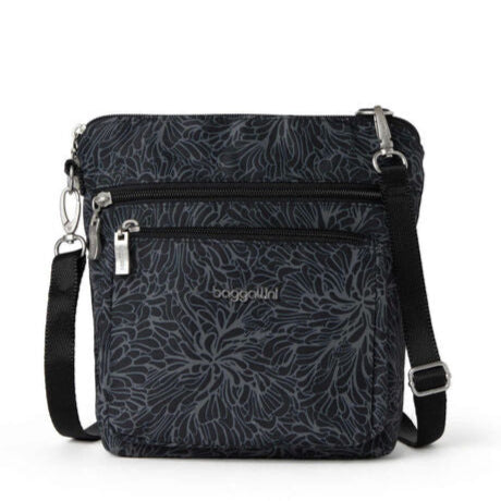 Baggallini Modern Pocket Crossbody - Midnight Blossom