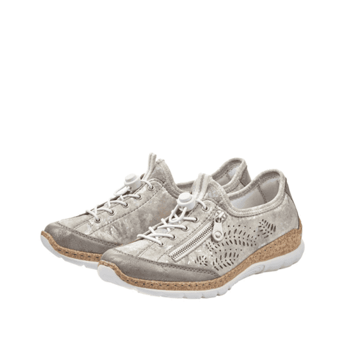 Women's Rieker Nikita K6 - Grey/Rose/Metallic/Silver Flower