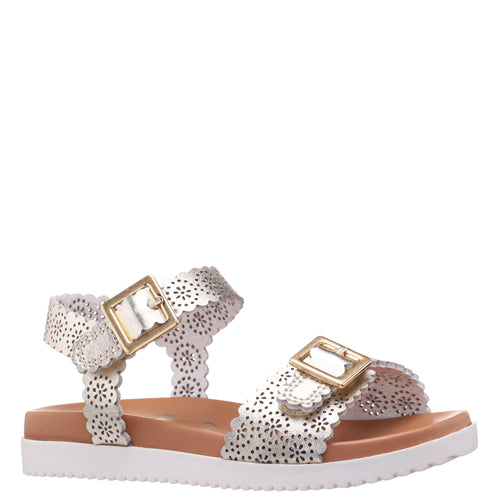 Kid's Nina Saturn Sandal - Light Gold Metallic
