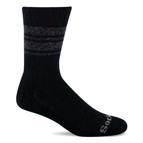 Men's Sockwell At Ease Relaxed Fit Crew Socks - Black