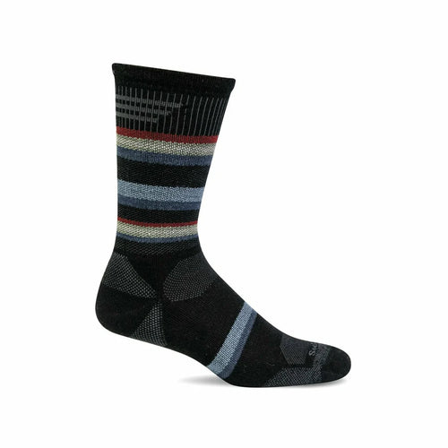 Men's Sockwell Parks Twill Crew Moderate Graduated Compression Socks - Black