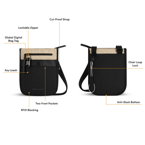 Sherpa Prima Anti-Theft Crossbody - Straw