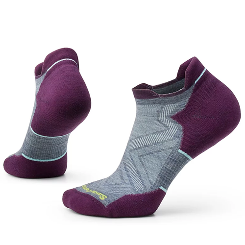 Women's Smartwool Run Targeted Cushion Low Ankle Socks - Pewter Blue