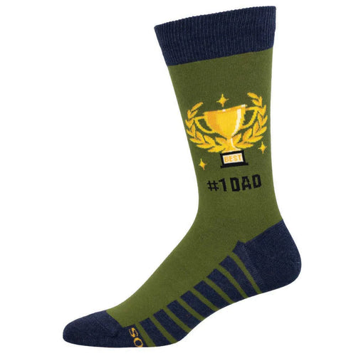 Men's Socksmith #1 Dad Cotton Crew Socks – Green