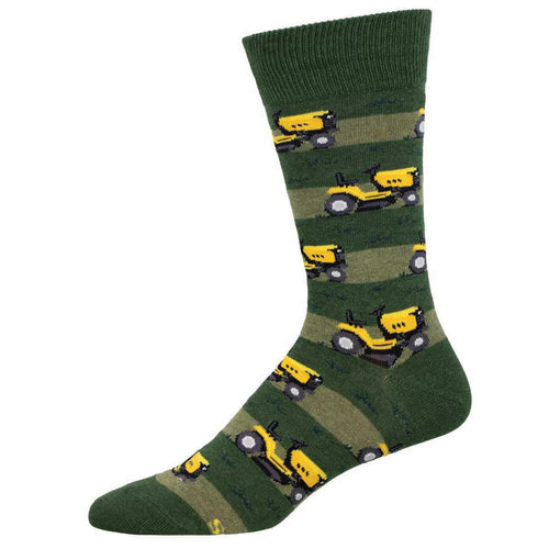 Men's Socksmith Lawn Mower Cotton Crew Socks – Green Heather