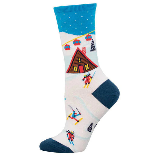Women's Socksmith Ski In, Ski Out Cotton Crew Socks – White