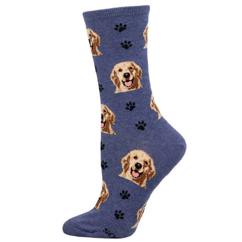 Socksmith Who’s A Good Boy Cotton Crew Socks – Heather Denim