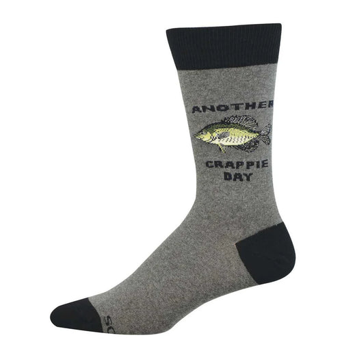 Men's Socksmith Crappie Day Cotton Crew Socks - Charcoal Heather