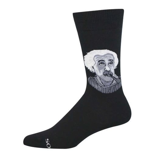 Men's Socksmith Einstein Pipe Cotton Crew Socks - Black