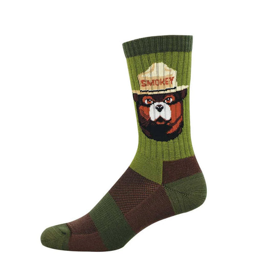 Men's Socksmith Smokey Bear Portrait Merino Wool Blend Crew Socks