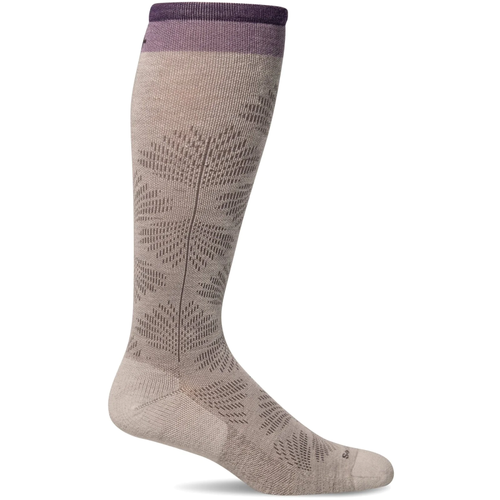 Women's Sockwell Full Floral Moderate Graduated Compression Wide Calf Socks - Natural