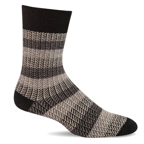 Men's Sockwell Ticking Tweed Essential Comfort Socks - Black