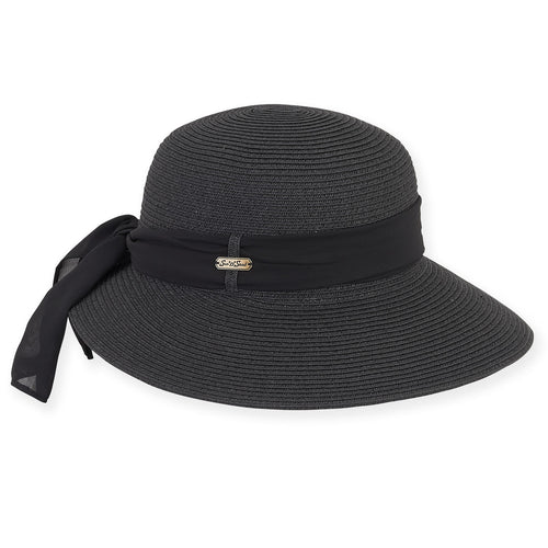Sun 'N' Sand Paper Braid Hat - Black