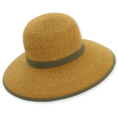 Sun 'N' Sand Pearl Cove Paper Braid Backless 4" Brim Hat - Green