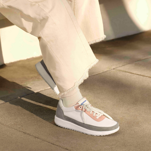 Women's Birkenstock Honnef City Sneaker in Pure Sage/Light Rose/White
