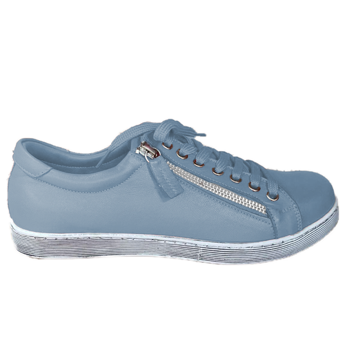 Women’s Andrea Conti Low Zip Sneaker – Bleu