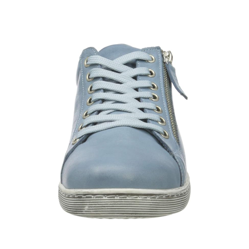 Women’s Andrea Conti Low Zip Sneaker – Bleu