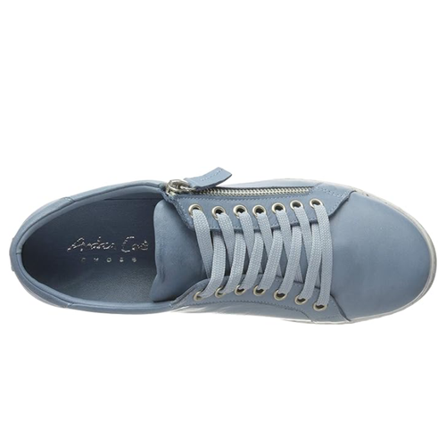Women’s Andrea Conti Low Zip Sneaker – Bleu