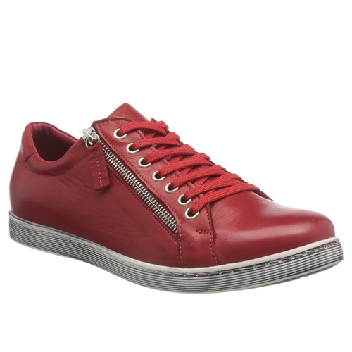Women’s Andrea Conti Low Zip Sneaker – Chili
