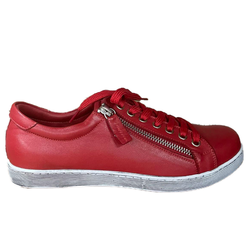 Women’s Andrea Conti Low Zip Sneaker – Chili