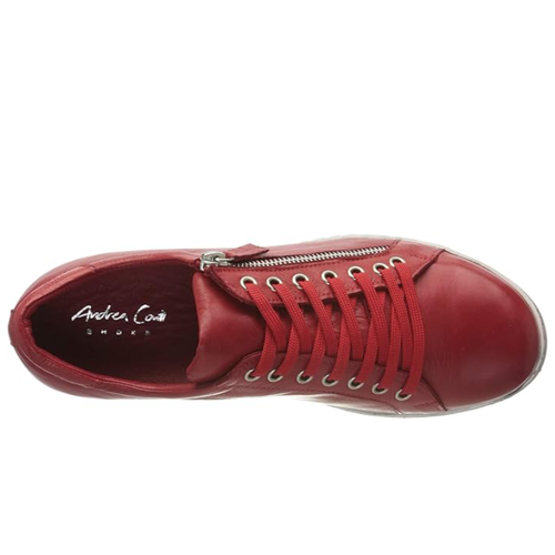 Women’s Andrea Conti Low Zip Sneaker – Chili