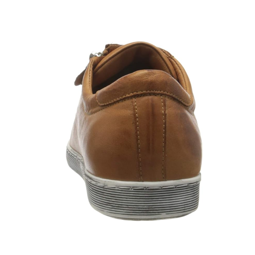 Women’s Andrea Conti Low Zip Sneaker – Cognac