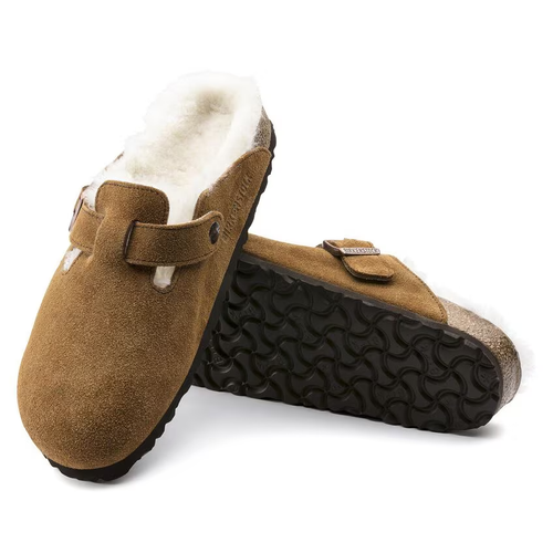 Women’s Birkenstock Boston Shearling – Mink/Natural