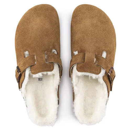 Women’s Birkenstock Boston Shearling – Mink/Natural