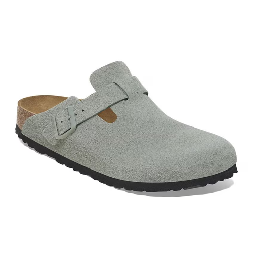 Women's Birkenstock Boston Soft Footbed – Pure Sage Suede