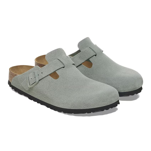 Women's Birkenstock Boston Soft Footbed – Pure Sage Suede