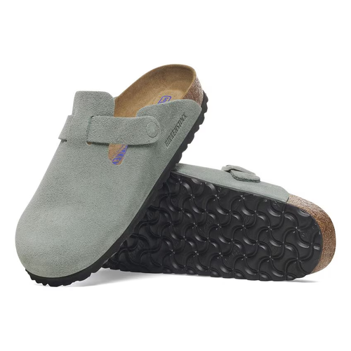 Women's Birkenstock Boston Soft Footbed – Pure Sage Suede