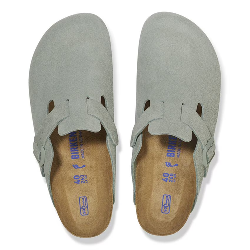 Women's Birkenstock Boston Soft Footbed – Pure Sage Suede