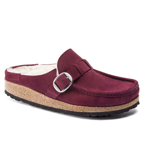 Women’s Birkenstock Buckley Shearling – Maroon/Natural