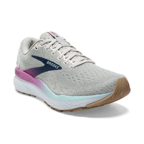 Women’s Brooks Ghost 16 – White/Grey/Estate Blue